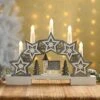 32cm Wooden Star & Village Candlebridge Light Arch -Watersi Degarden Centre Sales 32cm star village candlebridge web 1