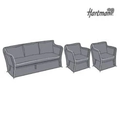 Hartman Dubai 3 Seat Lounge Set Protective Outdoor Furniture Cover