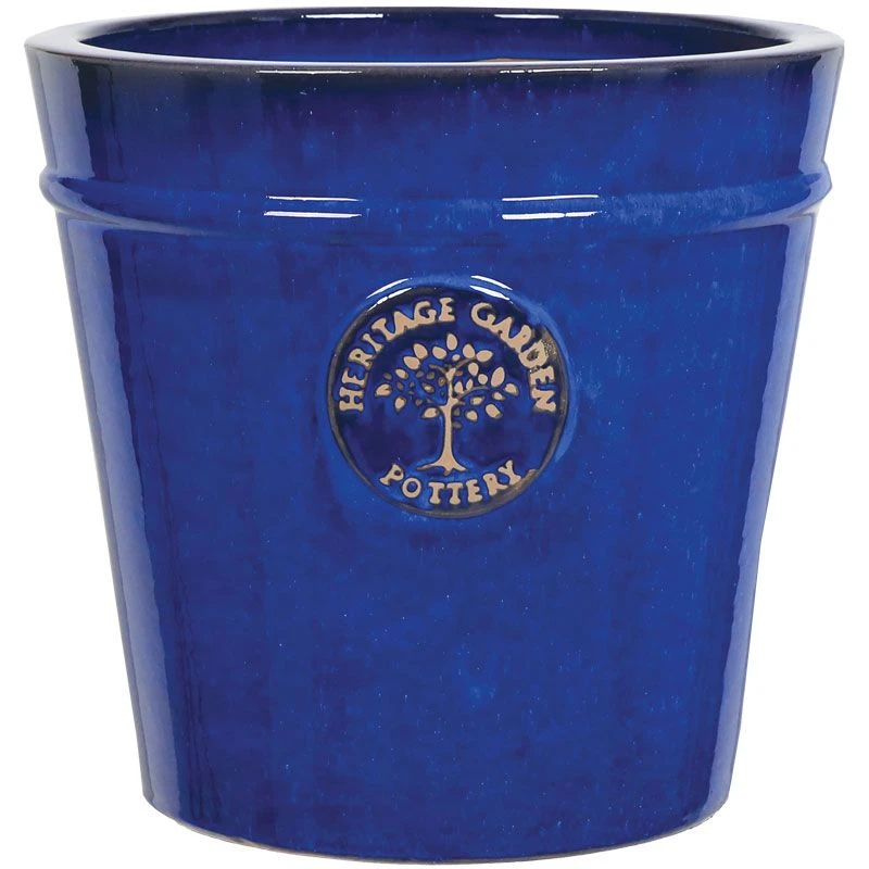 Heritage Blue Conical Pot Planter 3 Heritage Blue Conical Pot Planter