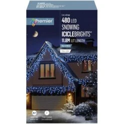 Blue & White LED Snowing Iciclebrights With Timer -Watersi Degarden Centre Sales blue white iciclebrights 480 web