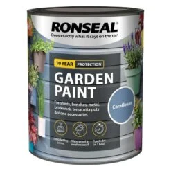 Ronseal- Garden Paint For Brick, Stone, Terracotta, Metal & Wood -Watersi Degarden Centre Sales cornflower web