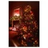 Lit Christmas Tree & Garland Scene - Fibre Optic Canvas Print - 40 X 60cm -Watersi Degarden Centre Sales fb171712 tree 1