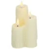 Cream Battery LED Melted Edge Flickabrights Candles With Timer -Watersi Degarden Centre Sales flickabrights melted edge 3pc web