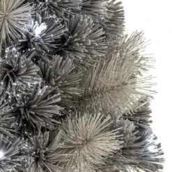 Silver Tipped Fir LED Fibre Optic Christmas Tree -Watersi Degarden Centre Sales fo tree silver tipped ft217073 closeup web