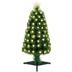Warm White LED Fibre Optic Ball Christmas Tree