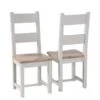 Chalked Oak/Grey Dining Chair With Timber Seat - Oak Furniture -Watersi Degarden Centre Sales gcw004