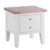 Chalked Oak/Grey 1 Drawer Lamp Table - Oak Furniture -Watersi Degarden Centre Sales gcw007