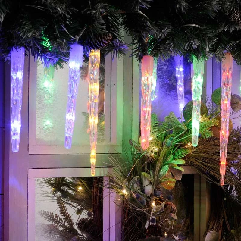 24 Colour Changing Icicle LED Lights On Clear Cable 7 24 Colour Changing Icicle LED Lights On Clear Cable - Image 5