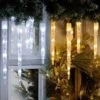24 Colour Changing Icicle LED Lights On Clear Cable -Watersi Degarden Centre Sales icicle white ww light mix web