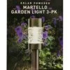 SuperBright - Solar Powered Martello Garden Light - 3 Pack