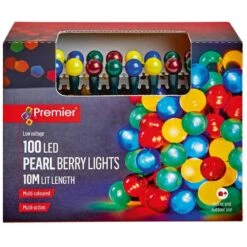 100 LED Pearl Berry Christmas Lights -Watersi Degarden Centre Sales multi pearl berry 100 web