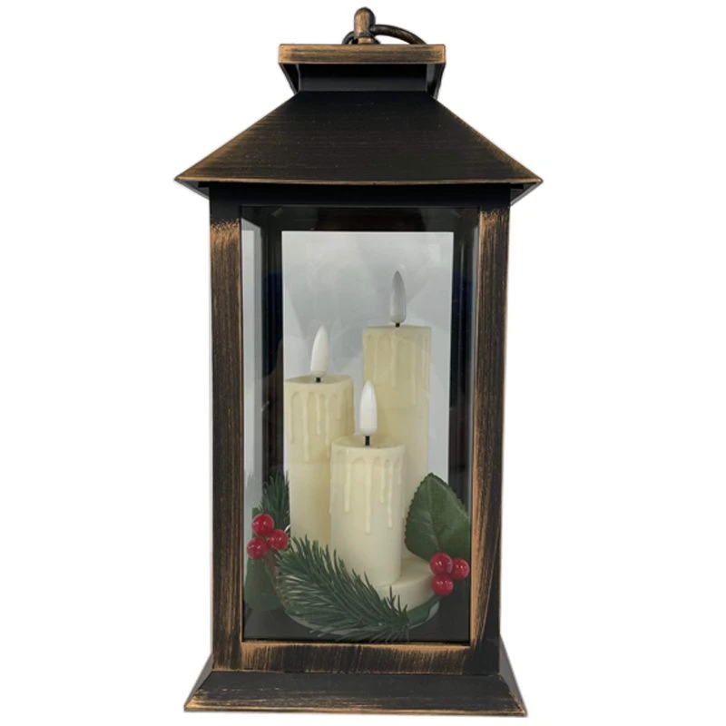 Flickering Flame 27cm Battery Lantern - 3 Assorted Colours 5 Flickering Flame 27cm Battery Lantern - 3 Assorted Colours - Image 3