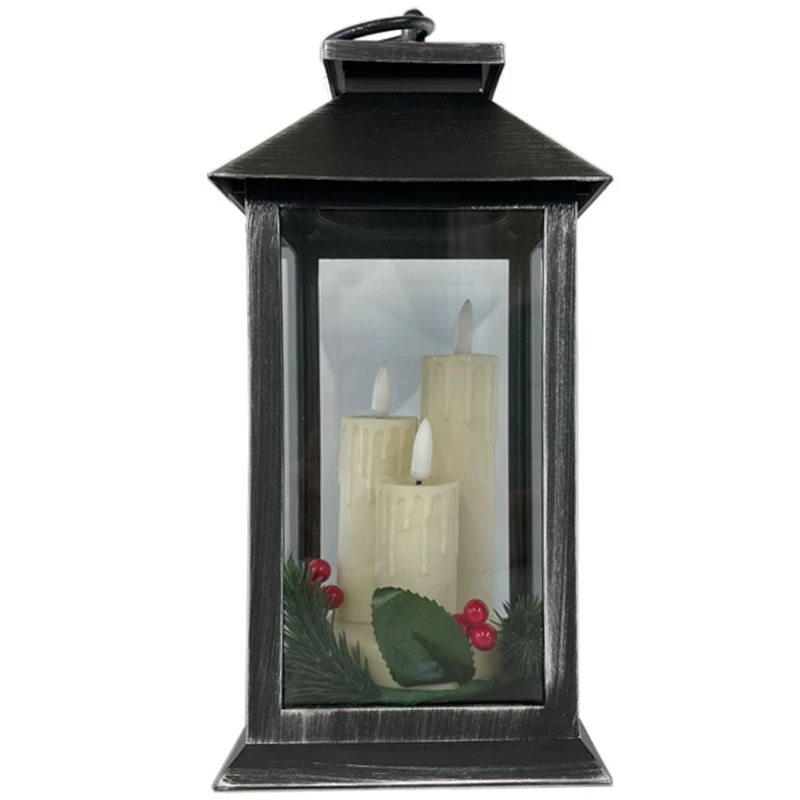 Flickering Flame 27cm Battery Lantern - 3 Assorted Colours 6 Flickering Flame 27cm Battery Lantern - 3 Assorted Colours - Image 4