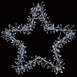 Premier Silver Twinkling Wall Star Light Decoration