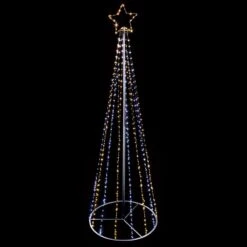 Premier Microbrights Pyramid Tree - White & Warm White