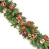 Red Bow Artificial Christmas Garland With Baubles & Cones - 1.8m -Watersi Degarden Centre Sales red bow garland baubles and cones df237039 web