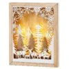 30cm LED Lit Winter Diorama Picture Frame -Watersi Degarden Centre Sales reindeer tree picture frame web