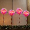 Festive 'Santa Stop Here!' Sign Stake Lights - 4 Pack 2 Festive 'Santa Stop Here!' Sign Stake Lights - 4 Pack -Watersi Degarden Centre Sales santa stop here sign pack of 4 web