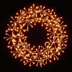 Premier Twinkling Wall Wreath Light Decoration 45cm -Watersi Degarden Centre Sales silhouette rose gold wreath 45cm web
