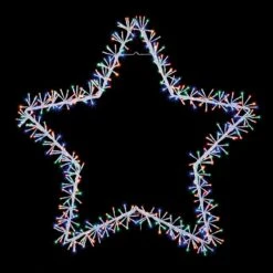 Premier White Twinkling Wall Star Christmas Light Decoration -Watersi Degarden Centre Sales silhouette white star 1.2m web