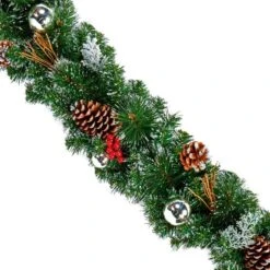 Silver Dressed Christmas Garland - 1.8m