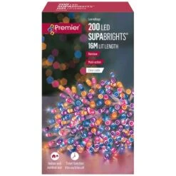 200 LED Timer Supabrights On Clear Cable -Watersi Degarden Centre Sales supabrights clear cable 200 rainbow web