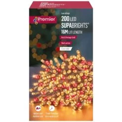 200 LED Timer Supabrights On Clear Cable -Watersi Degarden Centre Sales supabrights clear cable 200 red vintage gold web