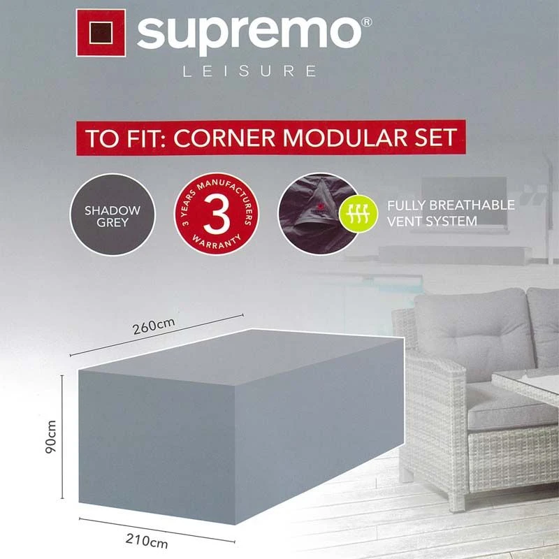 Supremo Corner Modular Set All Weather Outdoor Furniture Cover 3 Supremo Corner Modular Set All Weather Outdoor Furniture Cover