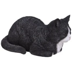 Vivid Arts Real Life Cats - Dreaming Cat Garden Ornament -Watersi Degarden Centre Sales vivid arts black and white dreaming cat web