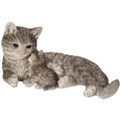 Vivid Arts Real Life Cats - Mother & Kitten Garden Ornament -Watersi Degarden Centre Sales vivid arts rl cats tabby mother and kitten web