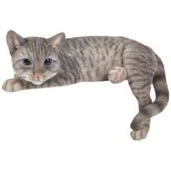 Vivid Arts Real Life Cats - Laying Cat Garden Ornament -Watersi Degarden Centre Sales vivid arts tabby laying cat web